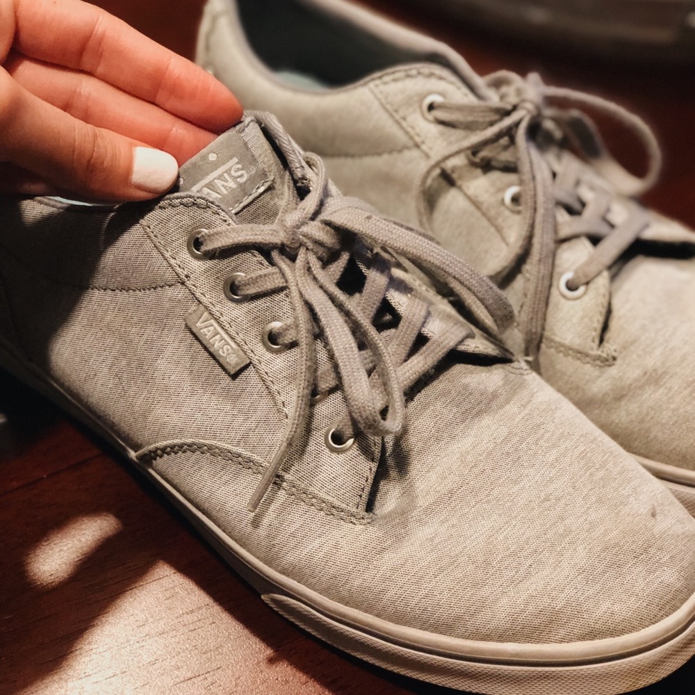 Vans Slim Gray Sneakers - Women’s 9.5